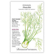 Fennel plant illustration with growing information on a white background.